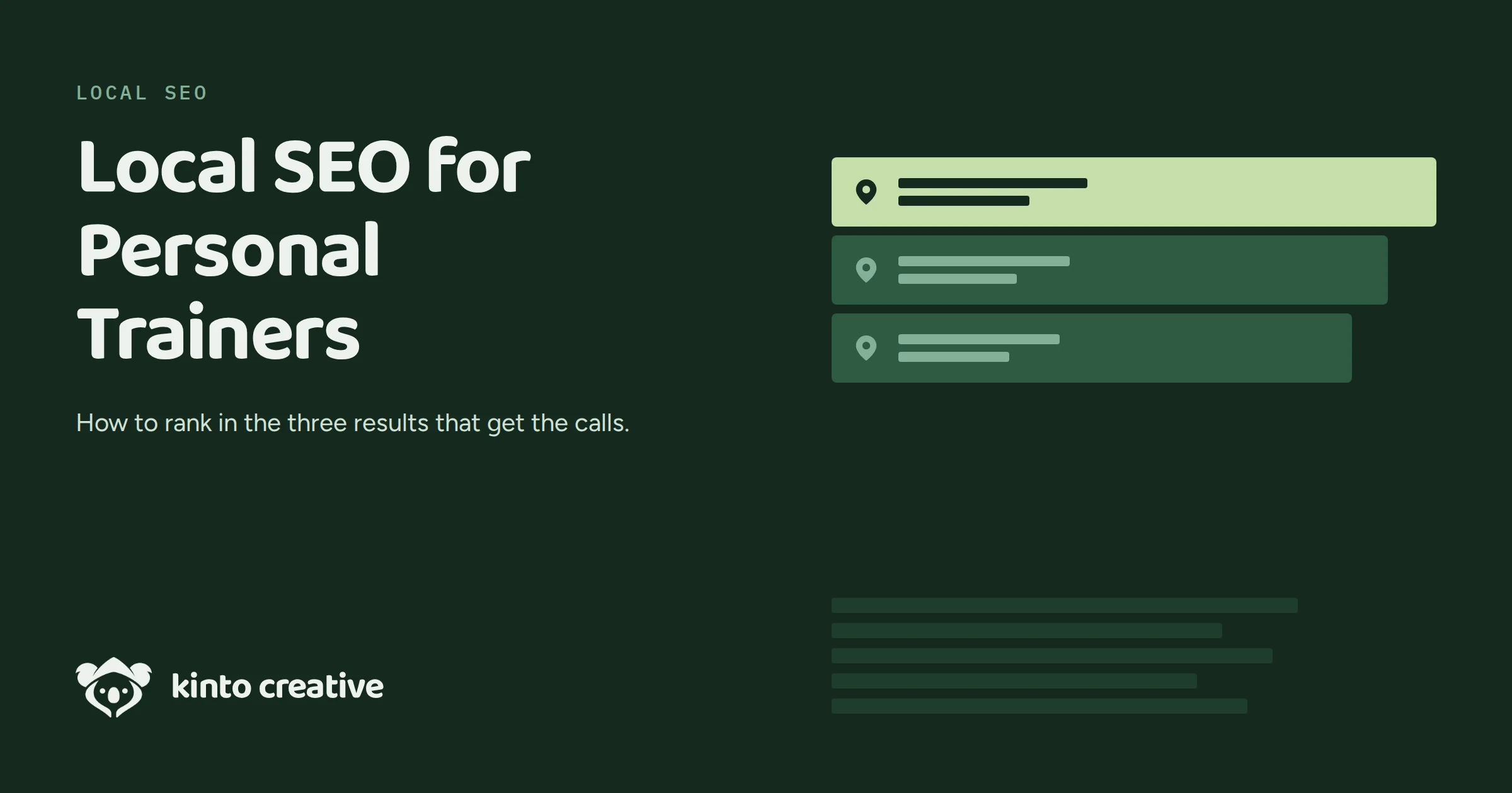 Local SEO for Personal Trainers